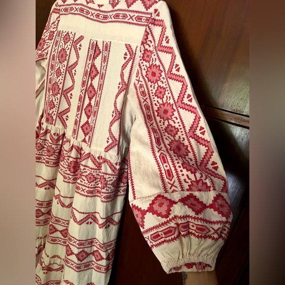 Marks & Spencer Cotton Rich Jacquard Maxi Dress (Size: UK 8 - UK 10) - Picture 3 of 8